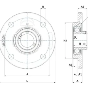 Zespół z oprawą żeliwną USFCE.209 SNR Szybka dostawa